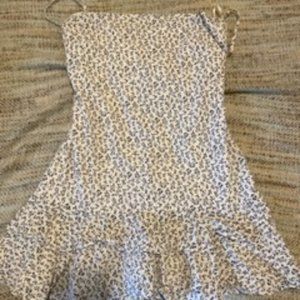 Polly Blue and White Floral Print Summer Dress